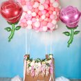 thumbnail image 2 of 4Pcs Rose Shaped Foil Balloon Valentines Day Balloons Pretty Party Decorations, 2 of 9