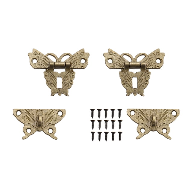 Lock For Wooden Jewelry Box, Easy To Install Come With Screws Pad Lock Latch Hasp Pad Lock, Cabinet Box Latch Hasp Zinc Alloy For Jewelry Box Cabinet