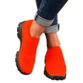 thumbnail image 3 of XIAQUJ Chaussures d'Entraînement pour Femmes Chaussures de Course Athlétiques Espadrilles de Marche Sport Chaussures de Tennis Légères Espadrilles Mode pour Femmes Orange 7(38), 3 of 7