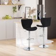 thumbnail image 2 of HOMCOM Swivel Adjustable Counter Height Bar Stools Set of 2 with Footrest, 2 of 10