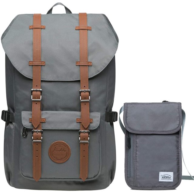 KAUKKO Laptop Outdoor Backpack, Traveling Rucksack Fits 15.6 Inch Laptop(5-11-GREY2PC)