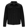 thumbnail image 4 of LOVZFMLL Vestes pour Hommes Homme Hiver Manches Longues Poches à Boutons Col Rabattu Veste Manteau, 4 of 6