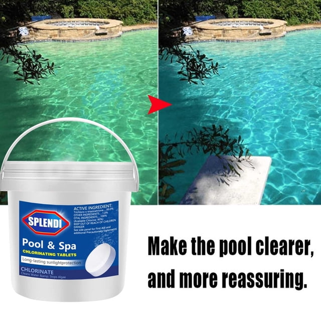 Sales Today Clearance! 300pc JIASEN Pool & Spa Chlorine Tablets Effectively Pool Clear Chlorine Tablets Long Lasting for Pool