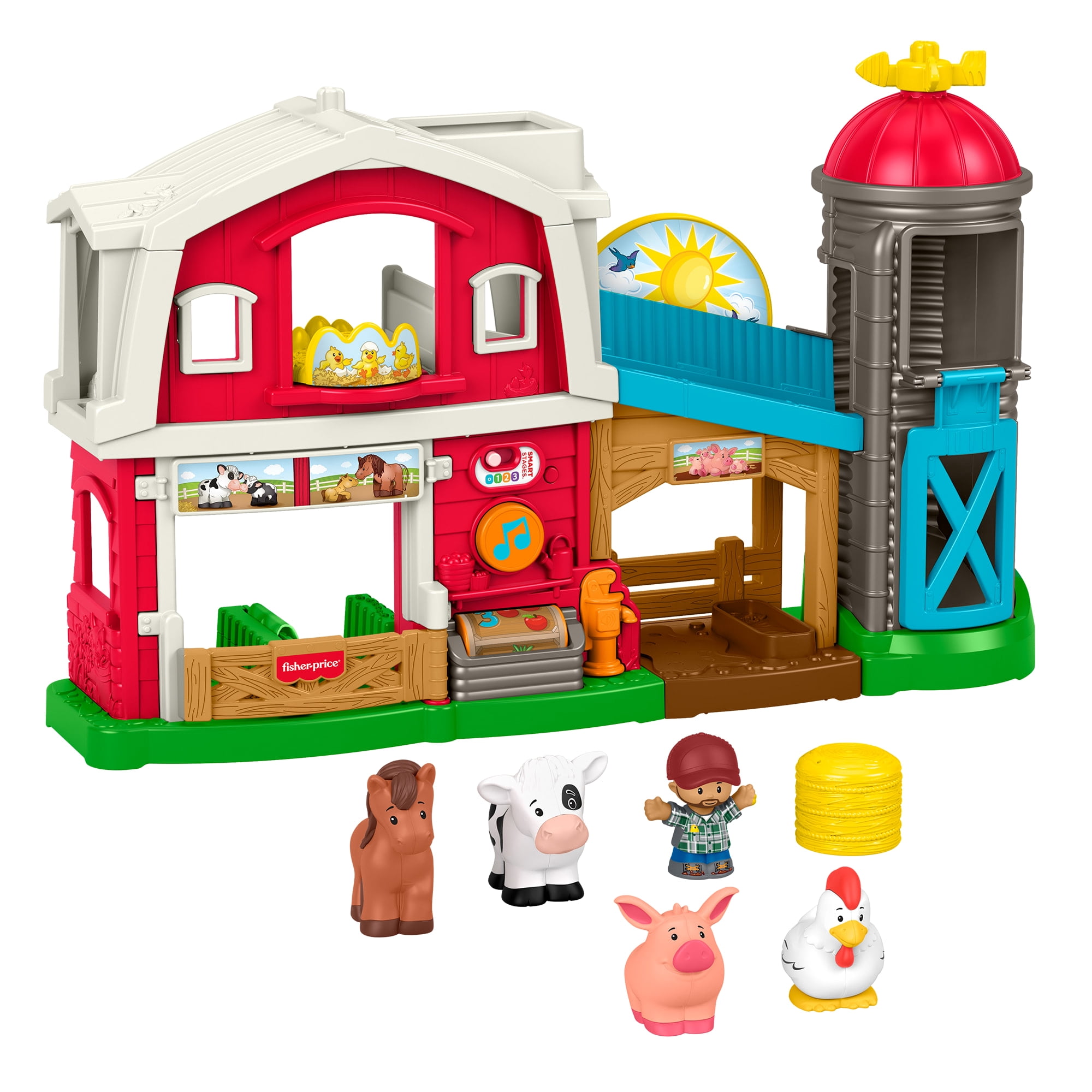 Fisher-Price Little People Caring Fun Animal Farm Playset Toddler Learning Toy, Multilanguage Version