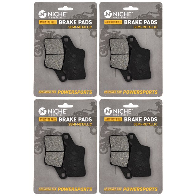 Niche Rear Brake Pad Set for Ski-Doo Summit Semi-Metallic Snowmobile 4 Pack 519-KPA2515D