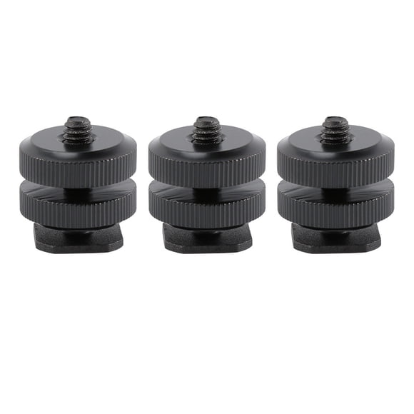icolorfuled Camera Hot Shoe Adapter with 1/4 Tripod Screw Thread for Nikon SLR DSLR Camcorder Black Aluminum Alloy Durable Construction