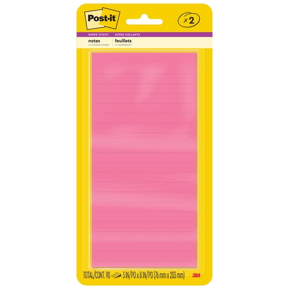 Feuillets super collants Post-it 654-15SSHOL-CP, 3 po x 3 po (76 mm x 76 mm)