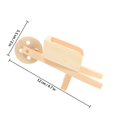thumbnail image 2 of LABSERRON 2 Pcs Mini Wheelbarrow Decorative Models Wood for Landscape Decoration, 2 of 8