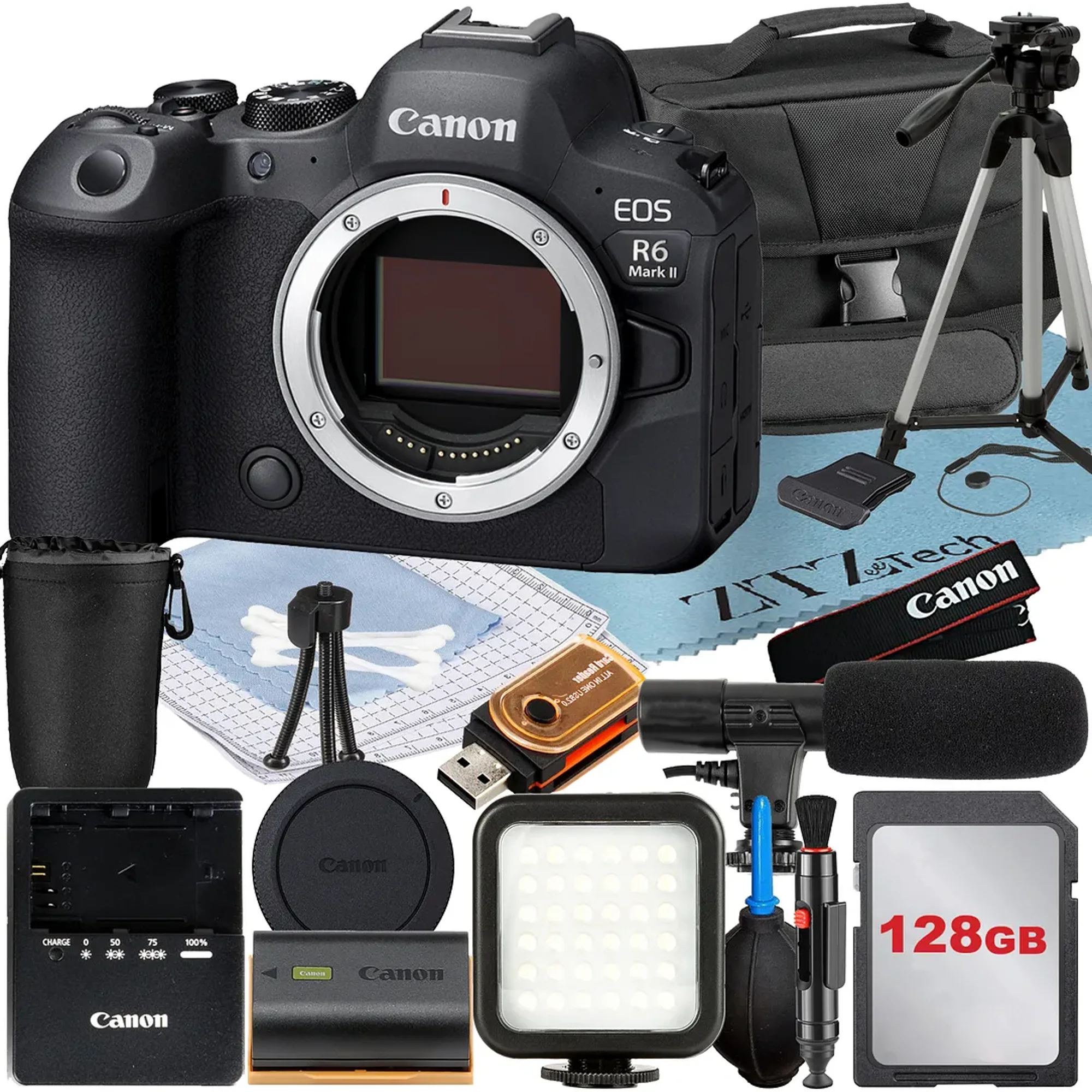 Canon EOS R6 Mark II Mirrorless Camera (Body) with 128GB Memory