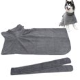 thumbnail image 1 of Pet Robe Thick Water Absorbent Pet Bathrobe Dog Bath Towel with Waist Belt, 1 of 10