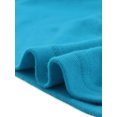 thumbnail image 5 of INSPIRE CHIC Women's V Neck 3/4 Sleeves Solid Knitted Buttons Decor Ruched Top Lake Blue M, 5 of 5