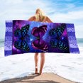 thumbnail image 1 of LSLJS Beach Towel Summer Beach Essentials Beach Towels Purple Butterflys Double-sided Velvet Quick Drying Printed Beach Towel Adult Swimming Towel Microfiber Beach Towel, 1 of 8