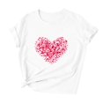 thumbnail image 2 of YLHFASHION T-Shirts de la Saint-Valentin pour Femmes 2025 Décontractés à Col Rond à Manches Courtes T-Shirts Mode à Imprimé Graphique de Cœur Hauts Tee Liquidation T-shirt à Manches Courtes pour Femmes, 2 of 5