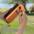 thumbnail image 4 of Solar Power Bank, 4 Cables 20000mAh Power Bank  for Emergency Orange,Black, 4 of 7