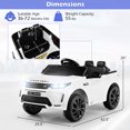 thumbnail image 3 of Gymax 12V Kids Ride On Car Licensed Land Rover Electric Vehicle w/ Remote Control White, 3 of 10