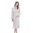 thumbnail image 2 of Women's Robes Womens Fleece Robe Soft Shawl Collar Bathrobe Plush Long Coat Bath Dress L, 2 of 4