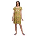 thumbnail image 3 of Moomaya Chemise de Nuit d'Allaitement à Col Rond pour Femmes, Imprimée, à Manches Courtes, 3 of 5