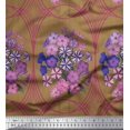 thumbnail image 1 of Soimoi Poly Georgette Fabric Geometric & Flower Artistic Printed Craft Fabric by The Yard 42 Inch Wide, 1 of 3