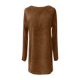 thumbnail image 3 of Mikilon Automne et Hiver Femmes Décontracté Uni Manches Longues Ample Col Rond Robe Chandail Duveteuse, 3 of 4