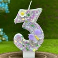 thumbnail image 4 of Boovnll Digital Birthday Candle Cake Decoration First Birthday Celebration Party Candle Flower, 4 of 6