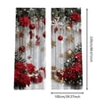thumbnail image 3 of Holiday Printed Curtains 2 Piece Of 2D Flat Printed Red Printed Curtains With Snowflake And Patterns Suitable For Bedroom Living, 3 of 6