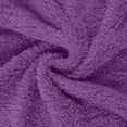thumbnail image 5 of Womens Fuzzy Robe Short Bathrobe Belted Soft Fleece Bath Robes with Pockets Fall Winter Warm Spa Nightgown Purple S, 5 of 5