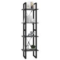 thumbnail image 2 of vidaXL 4-Tier Book Cabinet Grey 40x30x140 cm Engineered Wood, 2 of 5
