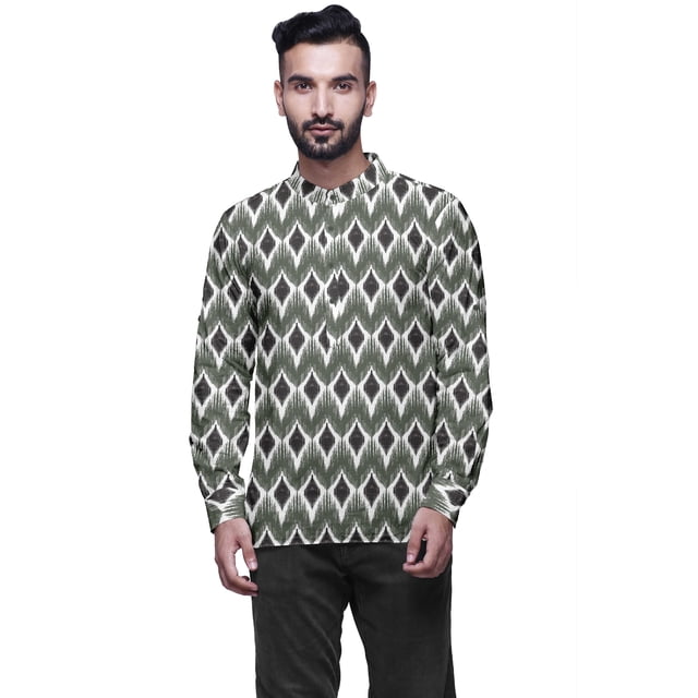 Atasi Mandarin Collar Short Kurta Mens ShirtWith Long Cuff Sleeves For Men