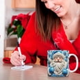 thumbnail image 4 of Meitianfacai Coffee Mug Ceramic Cup, Christmas Mug Inflated Snowman Mug, Santa Mug Press Puffy Design 15oz 11oz Coffe, 4 of 5