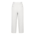 thumbnail image 4 of Diufon Cotton Linen Womens Pants Solid Color Lounge Pants High Waist Drawstring Pants with Pockets, 4 of 5