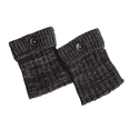 thumbnail image 2 of Gray Socks Winter Warm Boot Cuffs Crochet Knitted Boot Cuffs Short Leg Boot Topper Socks Short Ankle with Slouch Button Design for Women Girls, 2 of 5