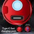 thumbnail image 4 of Czzoypi Rechargeable LED Flashlight, Type C Fast Charging Bright Portable Hand Light, Powerful Mini Flashlight for Camping Hiking Emergency Outdoor, Red, 4 of 6