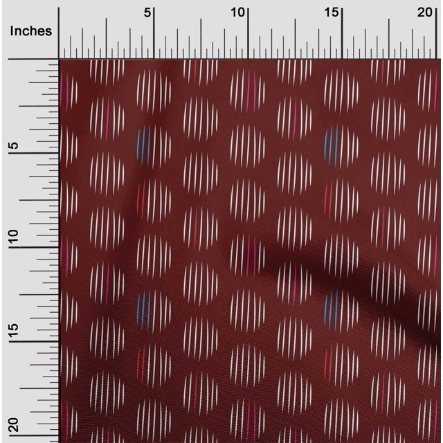 oneOone Georgette Viscose Fabric Line Geometric Print Fabric By Yard 42 Inch Wide