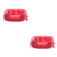 thumbnail image 1 of maskred Raised Rim Dog Bed Snug Sleeping Spot For Beloved Pet Two Size For Choice Polyester Dog Kennel Pet Bed Washable Dog Bed rose red S 2Set, 1 of 6