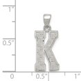 thumbnail image 2 of 925 Sterling Silver Dainty Letter K Initial Name Monogram Necklace Charm Pendant, 2 of 6