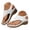 White, variant on Wedge Sandals for Women Arch Support Tong Sandal Ankle Strap Flip Flops Comfortable Lightweight Beach Shoes Brown Size 9
