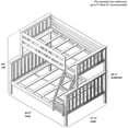 thumbnail image 4 of Max & Lily Twin over Full Bunk Bed, Solid Wood Frame, Natural, 4 of 6