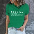 thumbnail image 1 of LSLJS Women's Funny Printed Pattern Casual Fashion Soild Color Short Sleeve Tops Blouse, 1 of 6