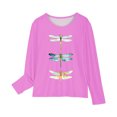 thumbnail image 4 of RXIRUCGD Chemises à Manches Longues pour Filles, Col Rond Mignon, Blouses Décontractées Élégantes (Rose, Taille : 4 Ans), 4 of 5