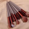 thumbnail image 4 of 13-Piece Professional Makeup Brush Set For Foundation Blush And Eyeliner Long Handle Synthetic Fiber, 4 of 6