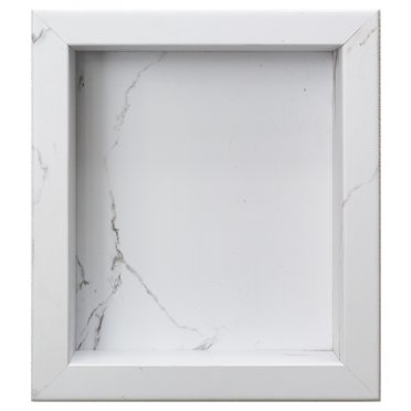 PALISADE Insert de Niche de Douche en Vinyle Imperméable 17.5 x 15.5 x 3.75 Po Marbre de Carrare