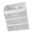 thumbnail image 3 of Desktop Storage Box with 3 Drawers Transparent Dustproof Space Saving Multi Layer Makeup Organizer Drawers, 3 of 10