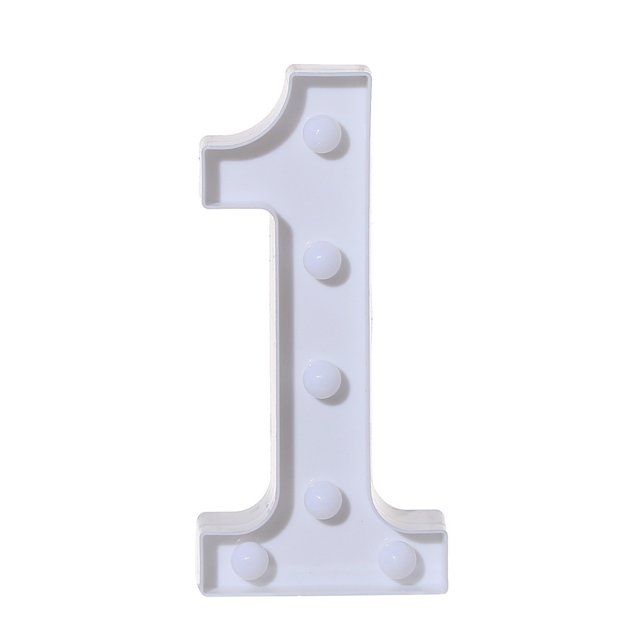 XZNGL Alphabet LED Digital Lights Light Up White Plastic Digital Standing Hanging 1