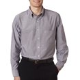 thumbnail image 1 of Van Heusen Mens Long Sleeve Oxford Shirt, L, Dark Grey, 1 of 1
