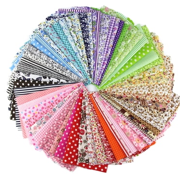 Cheers 30/50Pcs 10cmx10cm Floral Print DIY Patchwork Cloth Sewing Quilting Material