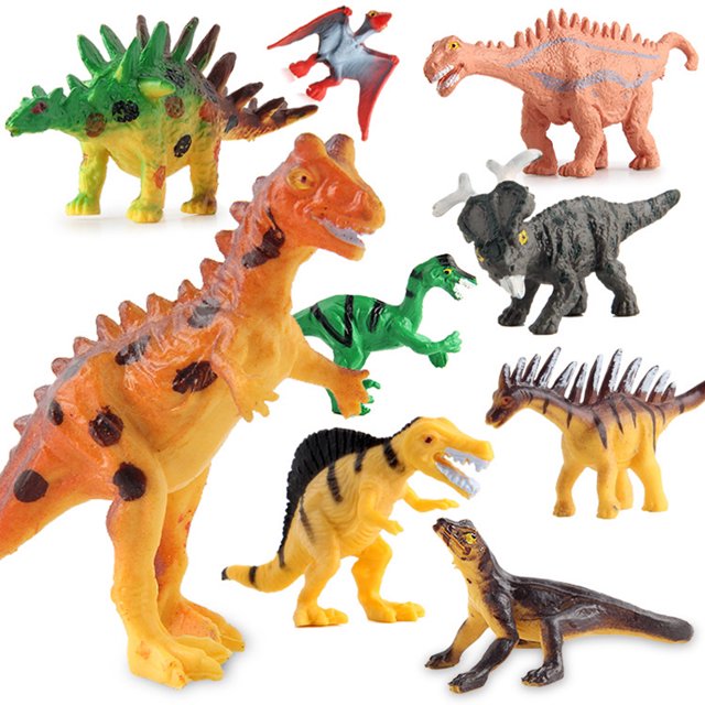 12pcs Dinosaur Model Educational Plastic Simulated Dinosaur Toy Children Lifelike Biological Toy Gift