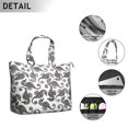 thumbnail image 3 of Cute Seahorse Travel Tote Bag, Tropical Nautical Underwater Life Cartoon Print Weekender Duffel, Coastal Shells and Waves Pattern Lightweight Multipurpose Carry-on, 3 of 5