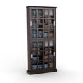 thumbnail image 2 of Atlantic 72 Pouces Windowpane Armoire de Rangement pour Médias Ajustable en Verre Trempé Espresso, 2 of 6
