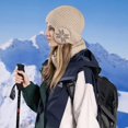 thumbnail image 4 of ORUYROP Bonnet d'Hiver Épais pour Femmes avec Cache-Oreilles de Ski à Double Couche, 4 of 7