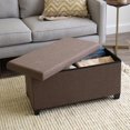 thumbnail image 2 of Humble Crew Sedona Rectangular Fabric Storage Ottoman Bench, Brown, 2 of 5
